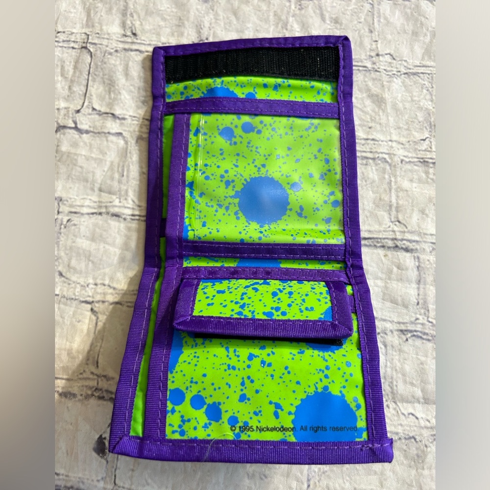 VINTAGE 1995 NICKELODEON SPLAT NEON WALLET - Picture 5 of 6